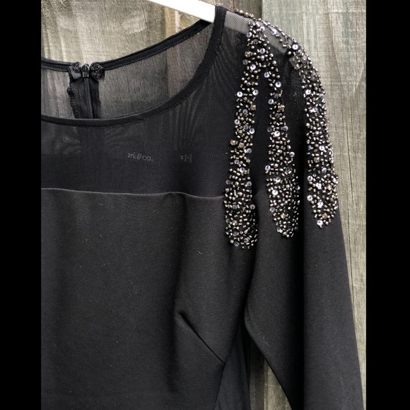 NWOT Black/beaded Coctail Dress - Picture 2 of 4